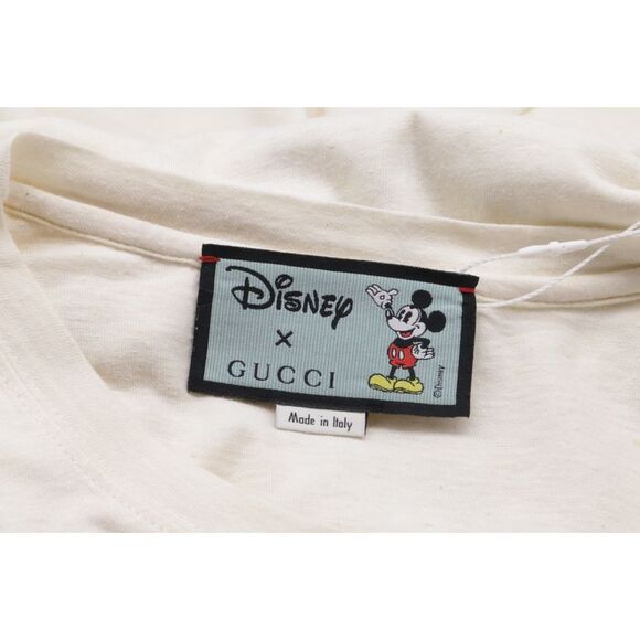 Gucci x Disney Mickey Mouse Printed T-Shirt in Cream Cotton - Picture 2 of 10